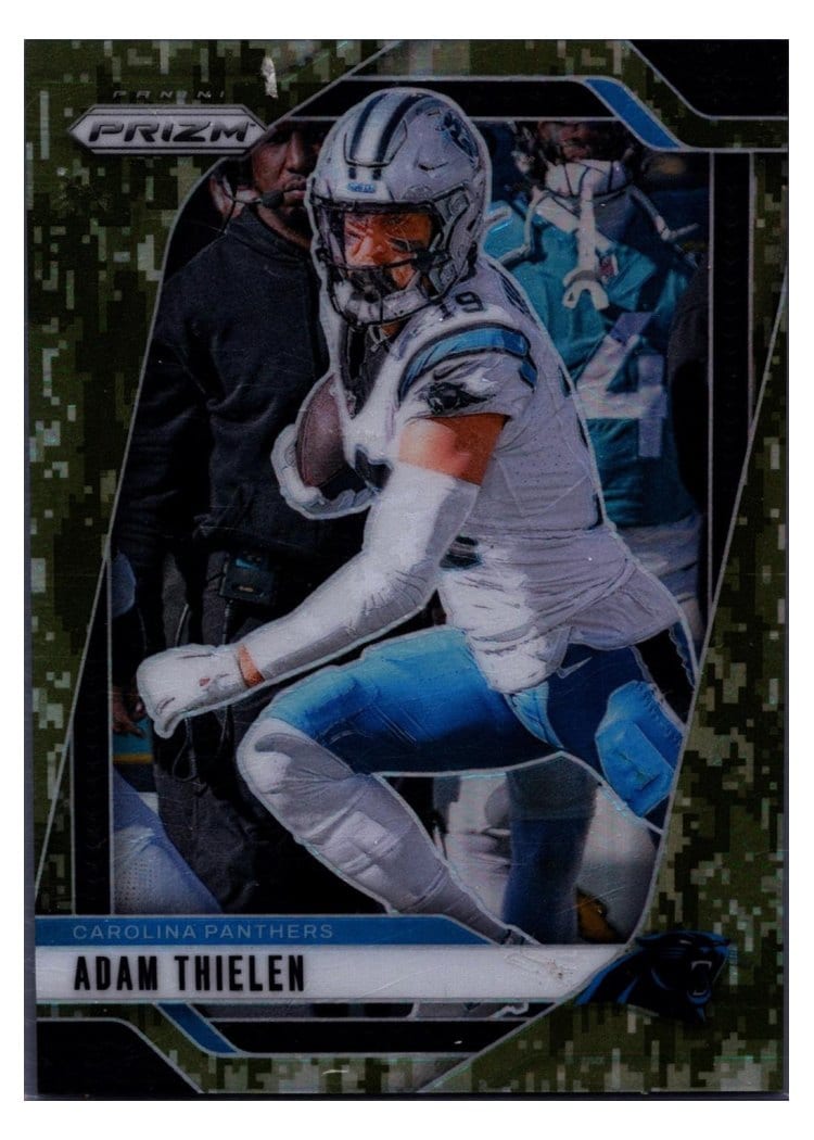 2024 Panini Prizm Base Set Adam Thielen Forest Camo #39 card