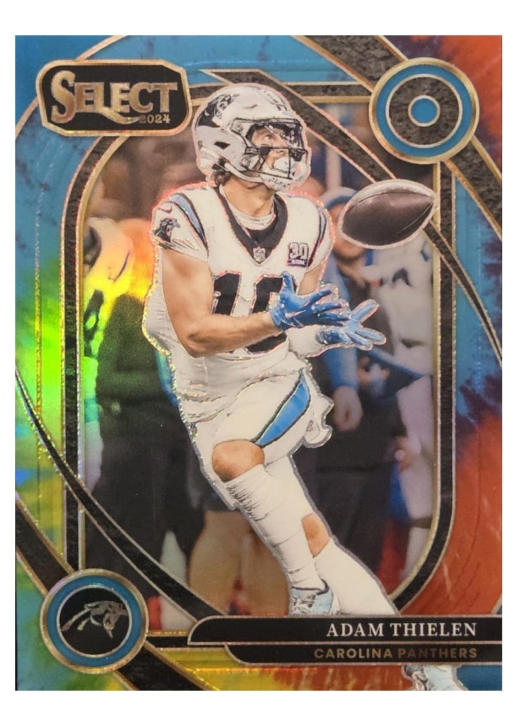 2024 Panini Select Base Set Adam Thielen Tie-Dye Prizm #202 card