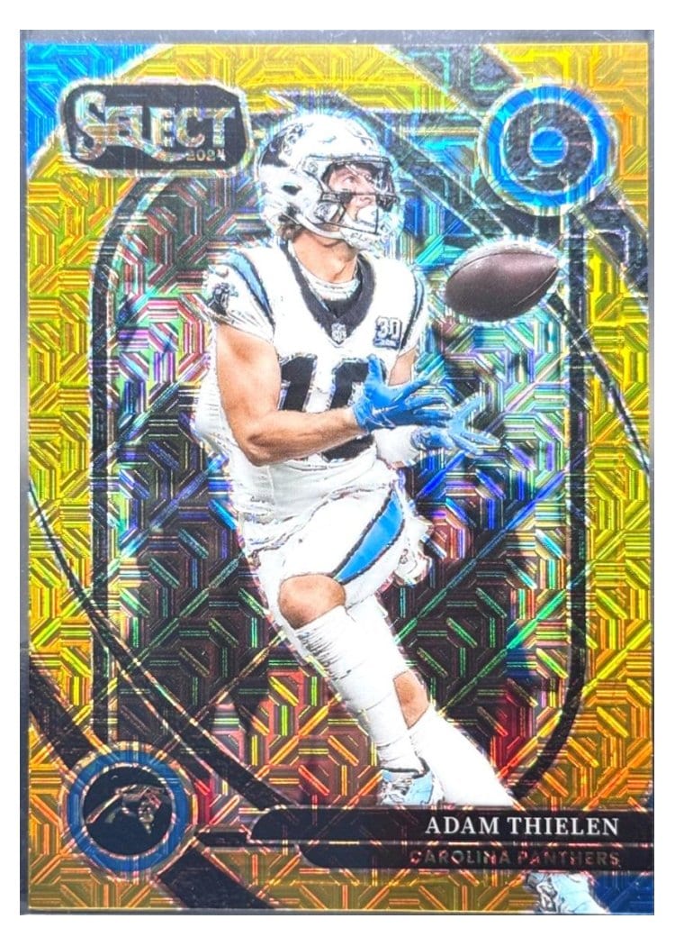 2024 Panini Select Base Set Adam Thielen Gold Mojo #202 card
