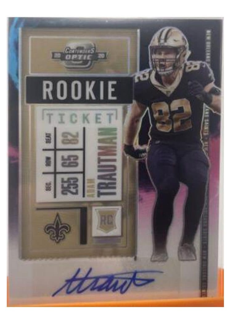 2020 Panini Contenders Optic Base Set Adam Trautman Autograph Nebula #174 card