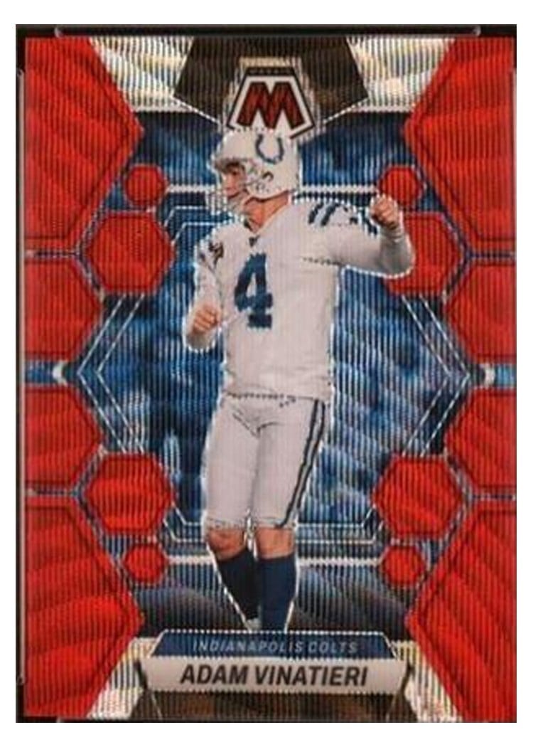 2023 Panini Mosaic Base Set Adam Vinatieri Red Wave #98 card