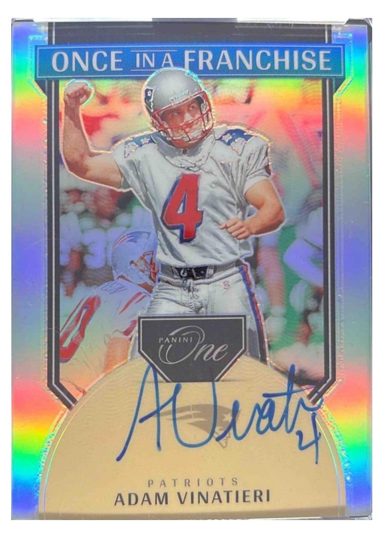 2024 Panini One Once in a Franchise Autographs Adam Vinatieri #331 card