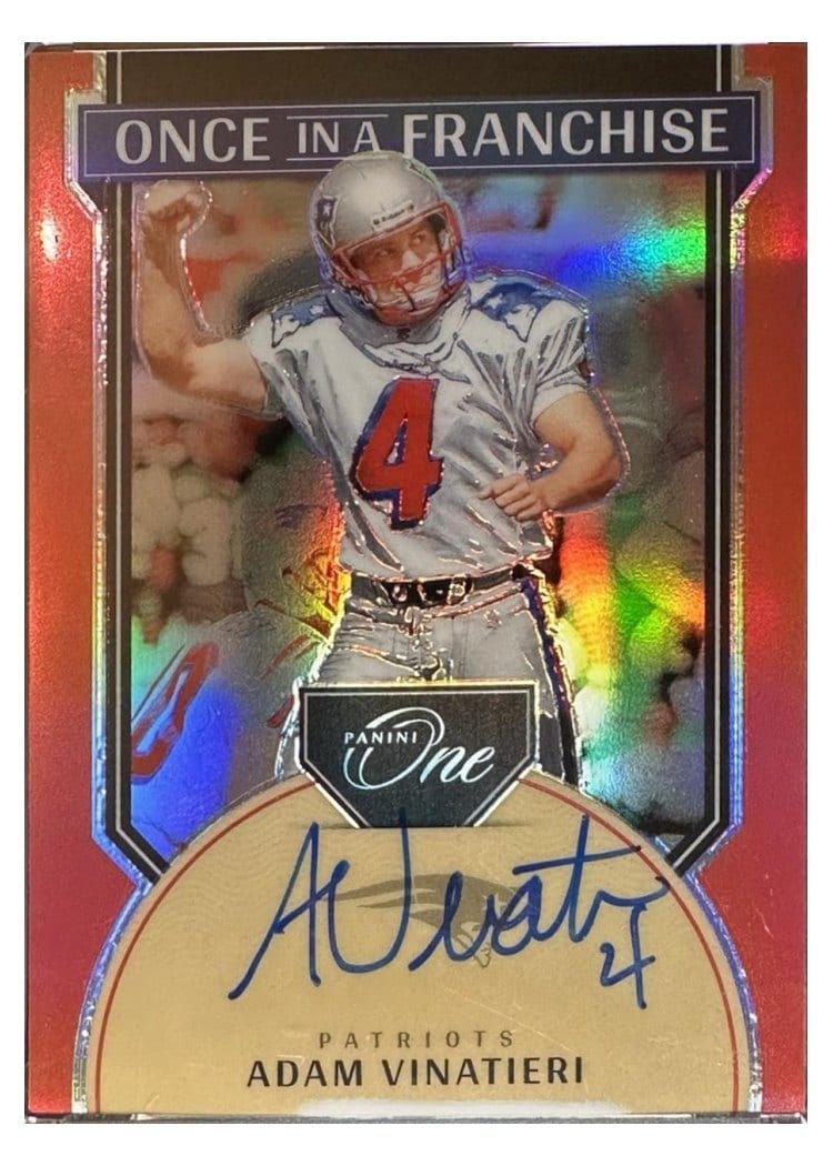 2024 Panini One Once in a Franchise Autographs Adam Vinatieri #331 card