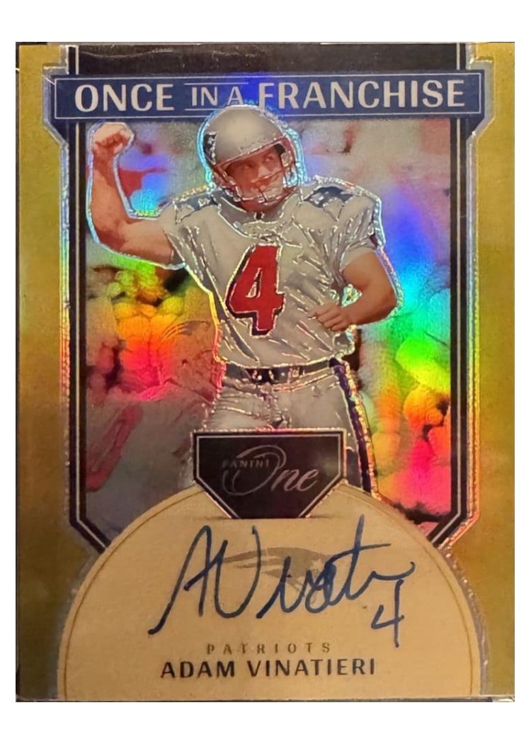 2024 Panini One Once in a Franchise Autographs Adam Vinatieri #331 card
