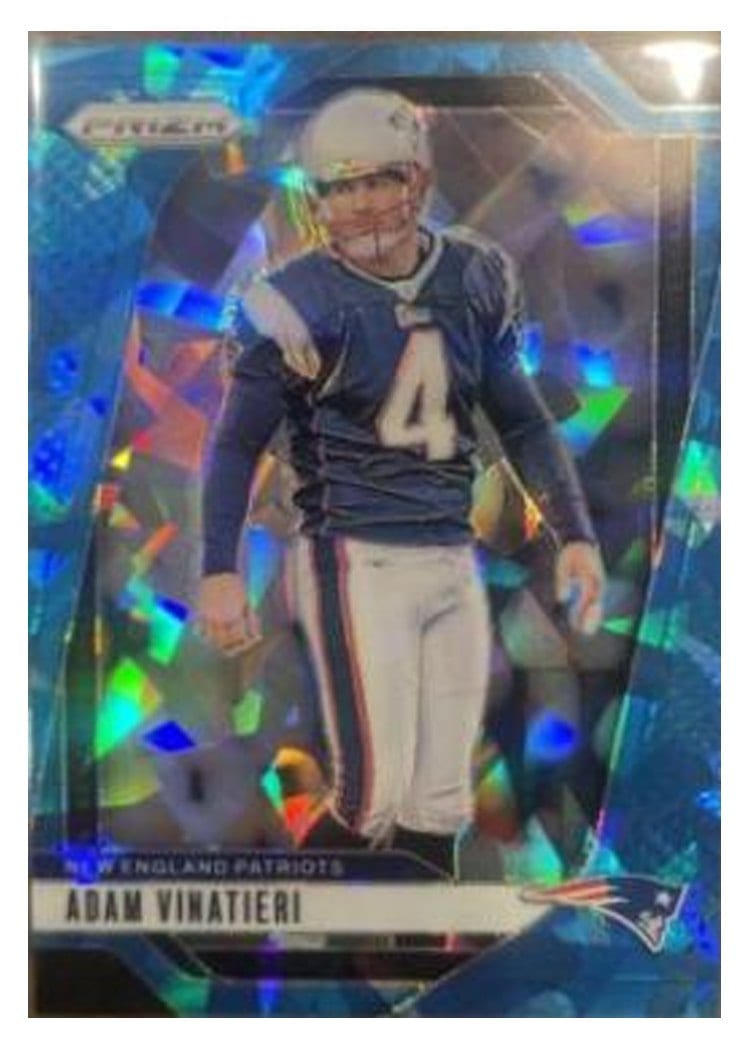 2024 Panini Prizm Base Set Adam Vinatieri Blue Ice #199 card