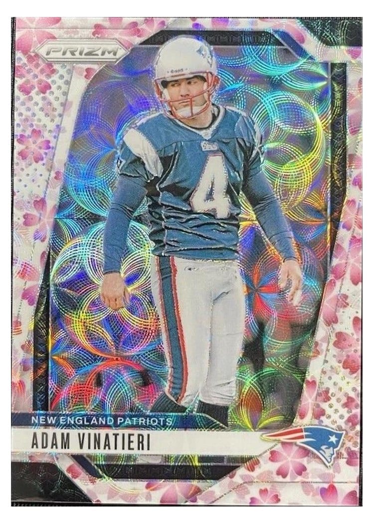 2024 Panini Prizm Base Set Adam Vinatieri Choice Cherry Blossom #199 card