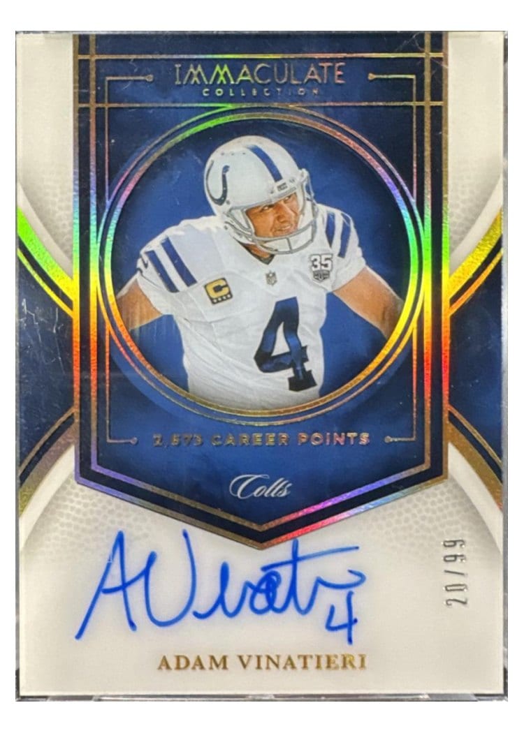 2025 Panini Immaculate Immaculate Records Adam Vinatieri #16 card
