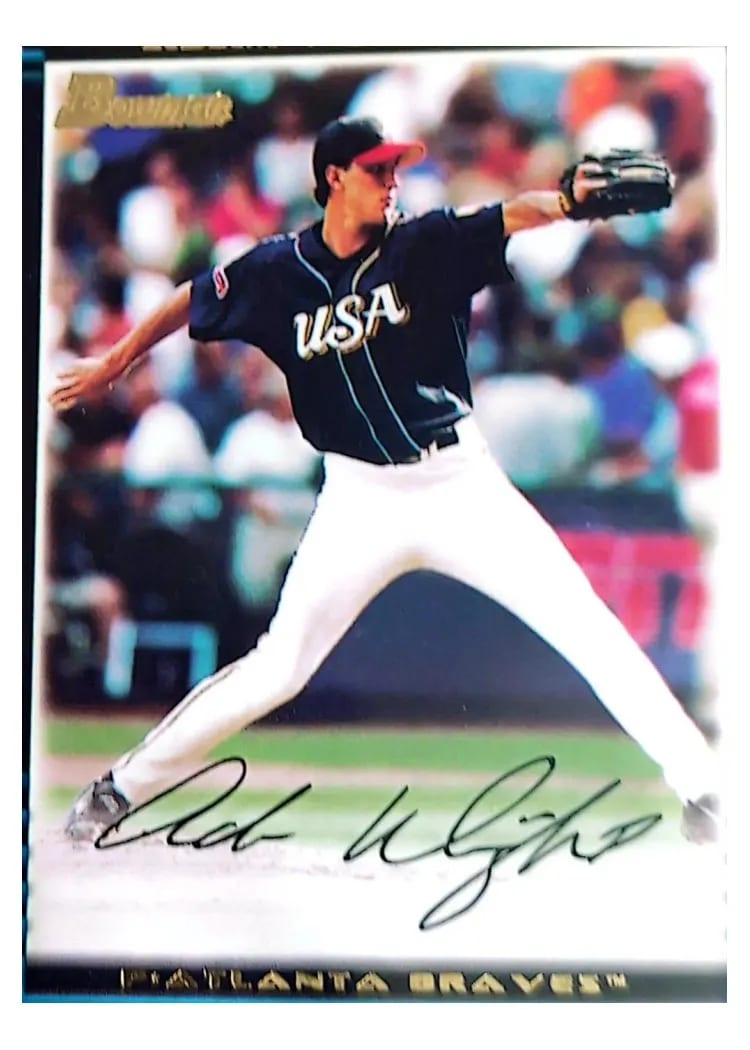 2002 Bowman Draft Picks Adam Wainwright #128 card