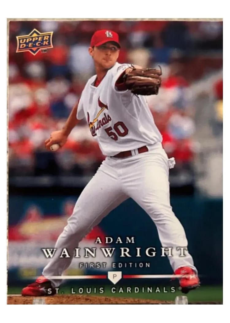 2008 Upper Deck First Edition Adam Wainwright #50 card
