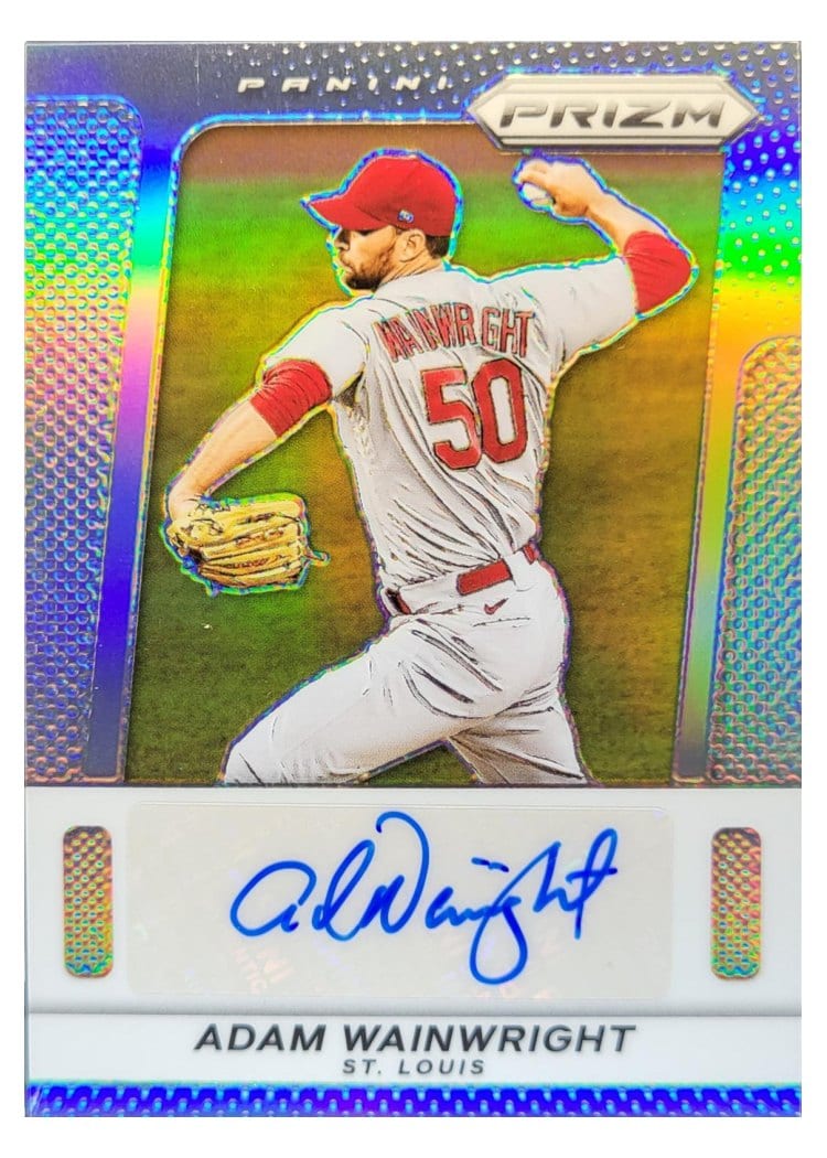 2024 Panini Prizm Throwback Signatures Adam Wainwright #9 card