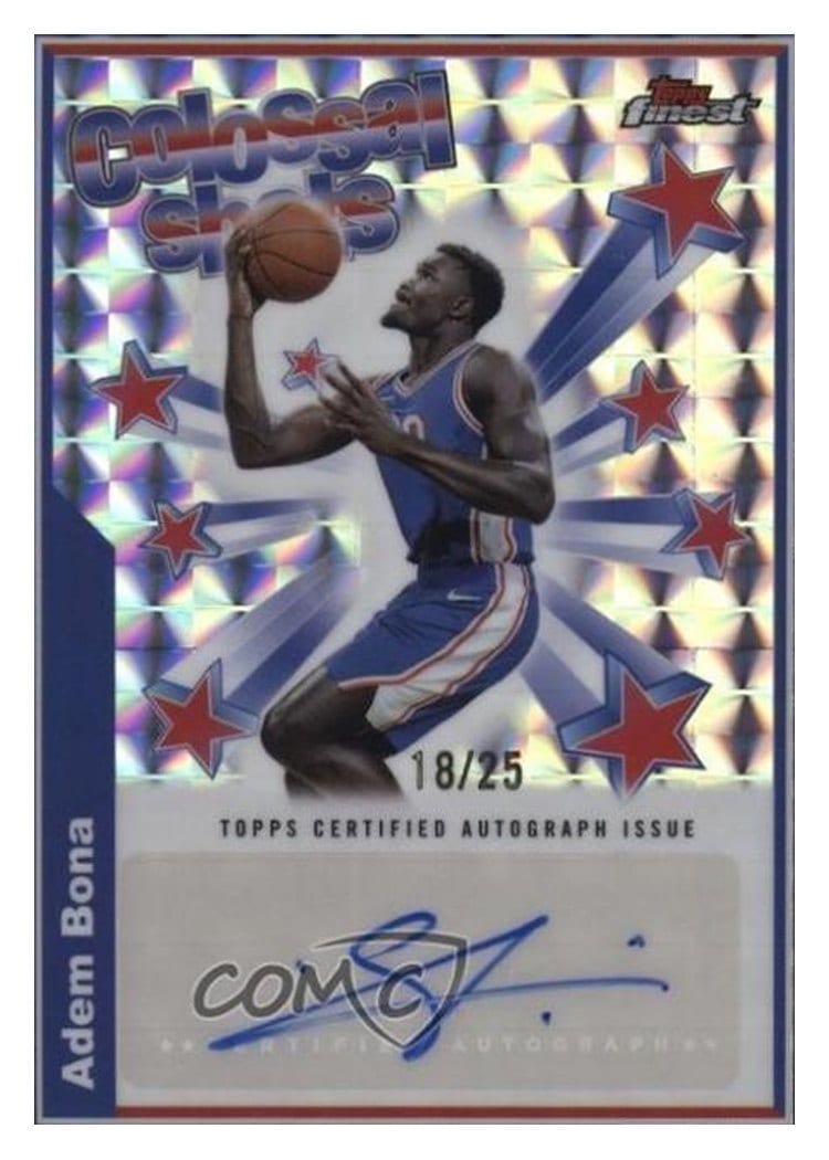2024-25 Finest Colossal Shots Autographs Geometric Adem Bona #BSA-AB card