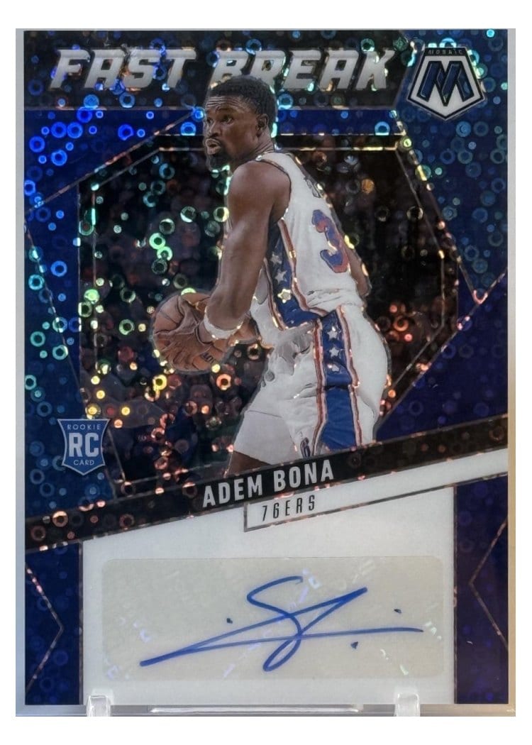 2024-25 Panini Mosaic Autographs Fast Break Adem Bona #AFB-ADM card