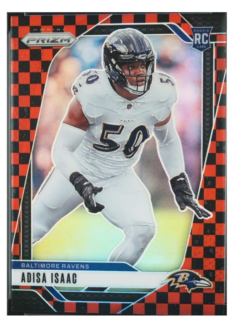 2024 Panini Prizm Base Set Adisa Isaac Black Red Checker #302 card