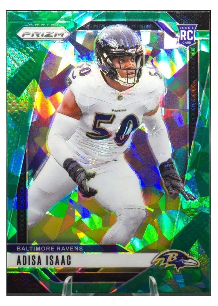 2024 Panini Prizm Base Set Adisa Isaac Green Ice #302 card