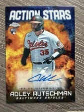 2023 Topps Chrome Update Action Stars Autographs Adley Rutschman #ASCA-AR card