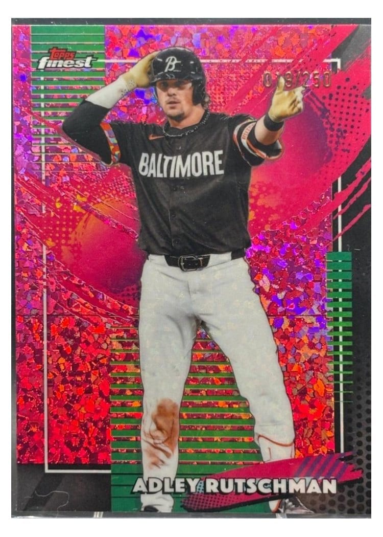 2026 Topps Finest Adley Rutschman Pink Mini Diamond Refractor #249 card