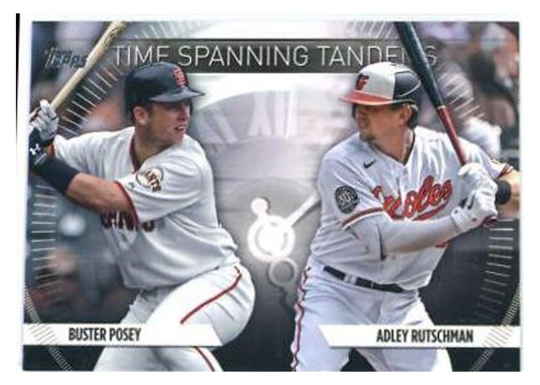 2023 Topps Update Time-Spanning Tandems Adley Rutschman / Buster Posey #TS-15 card
