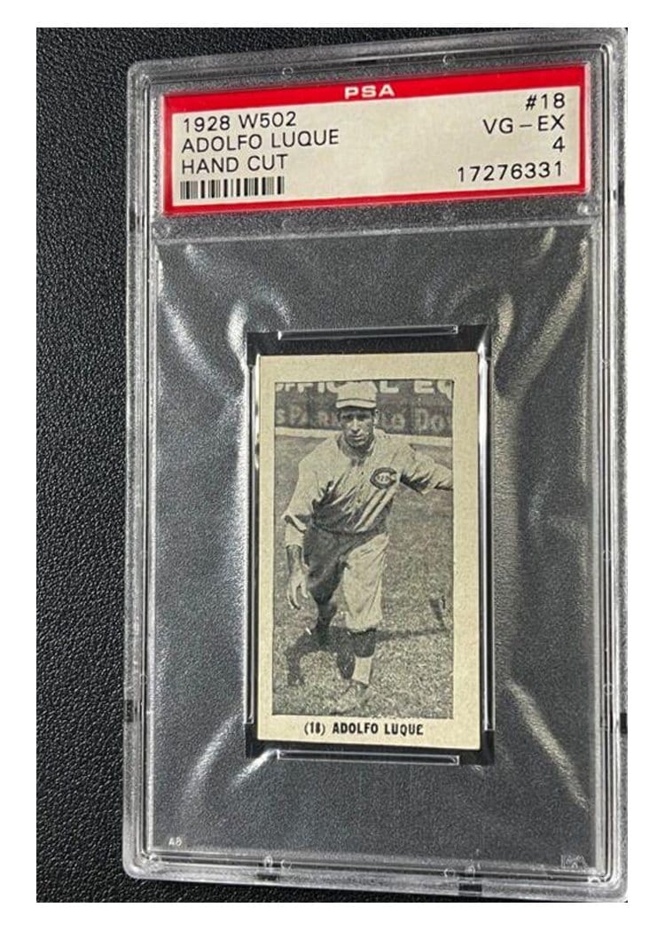 1928 W502 Adolfo Luque #18 card