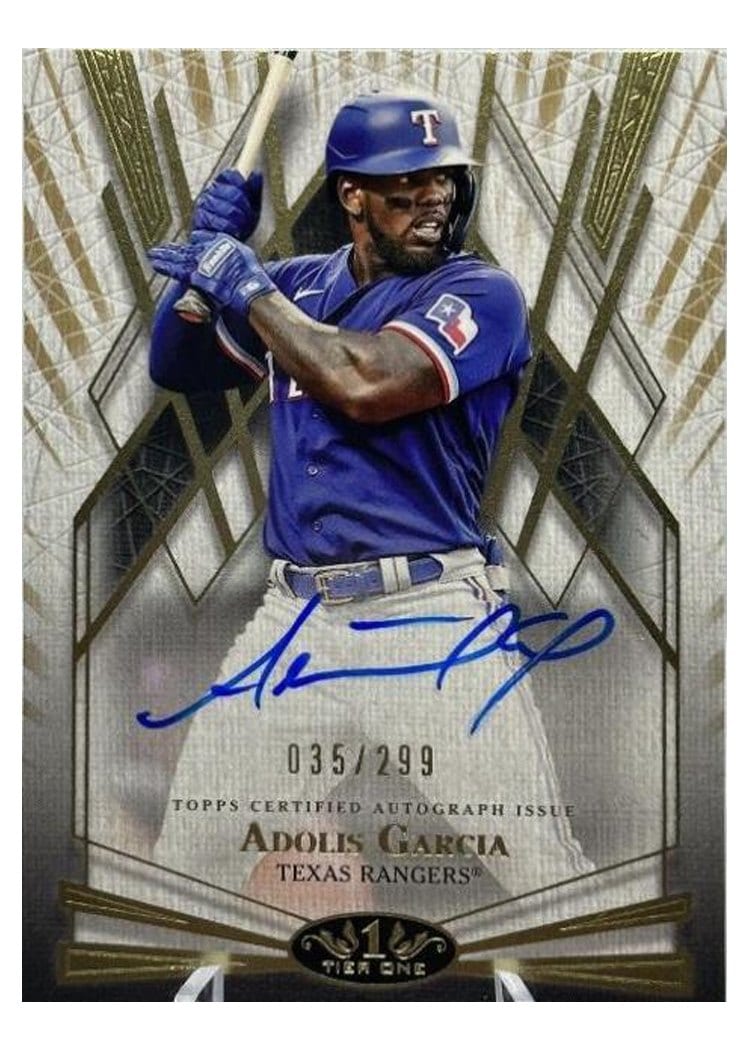 2022 Topps Tier One Break Out Autographs Adolis Garcia #BOA-AGA card