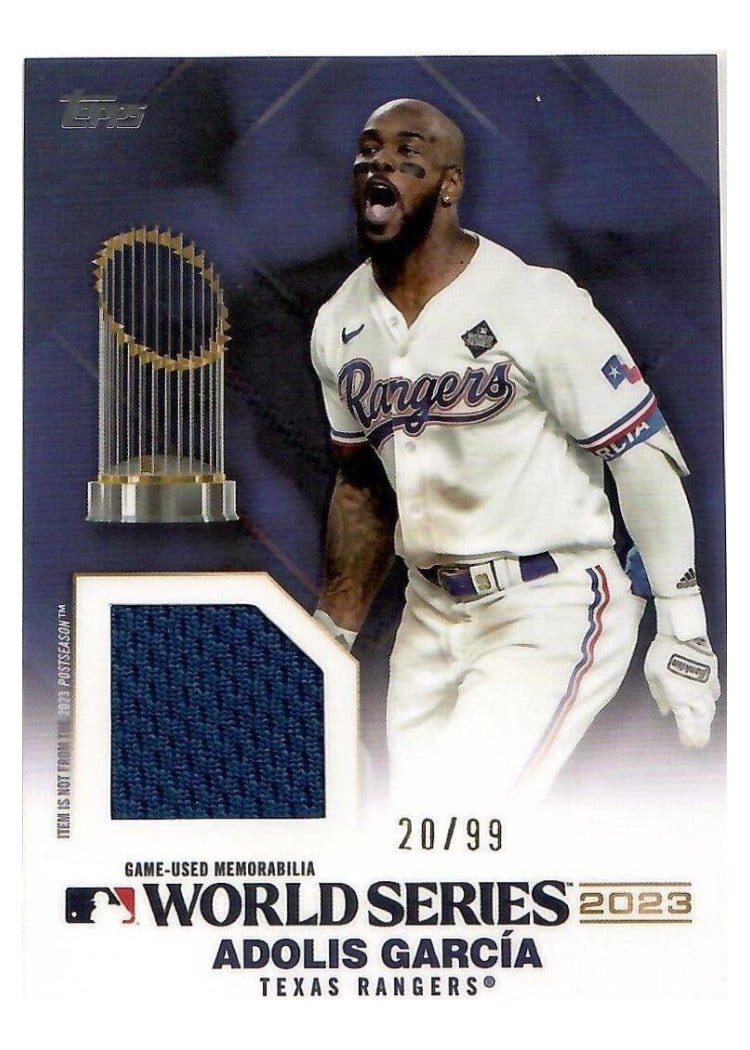 2024 Topps World Champion Relics Adolis García #WSR-AG card
