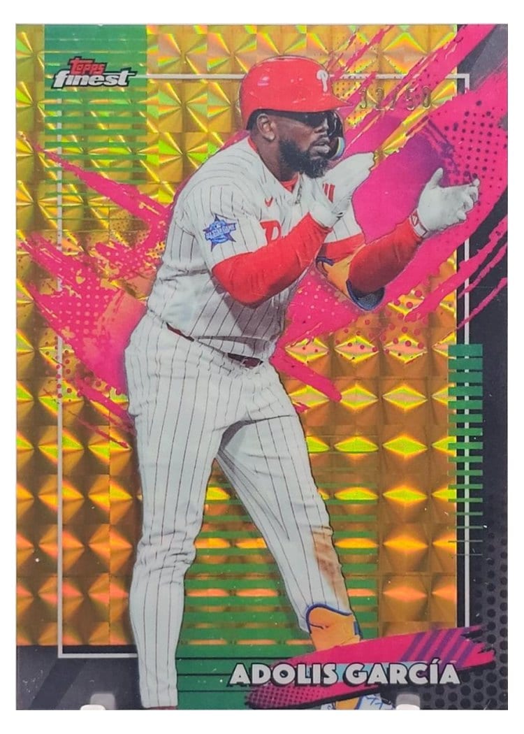 2026 Topps Finest Adolis Garcia Gold Refractor #256 card