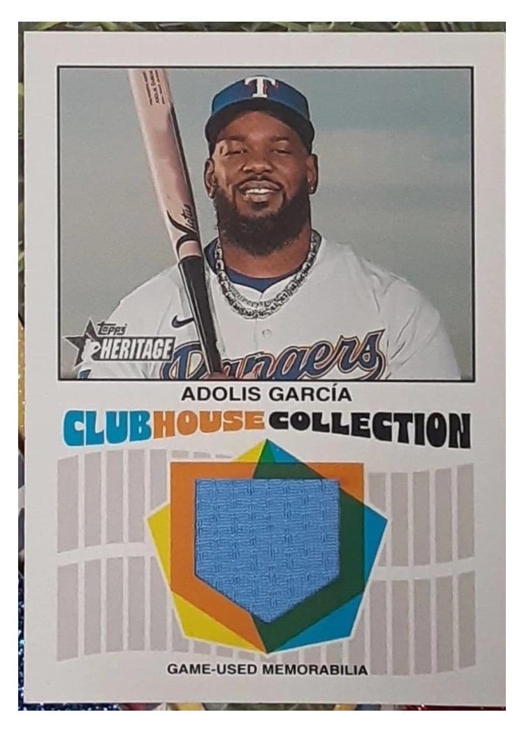 2026 Topps Heritage Clubhouse Collection Relics Adolis García #CCR-AG card