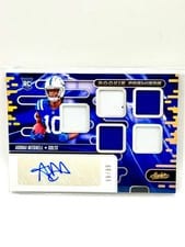 2024 Panini Absolute Rookie Premiere Materials Autographs Adonai Mitchell #RPMA-AML card
