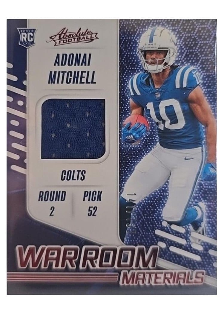 2024 Panini Absolute War Room Materials Adonai Mitchell #WRM-AML card