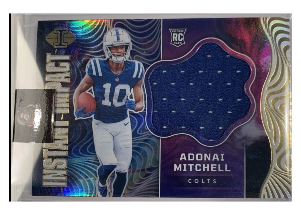 2024 Panini Illusions Instant Impact Relics Adonai Mitchell #19 card
