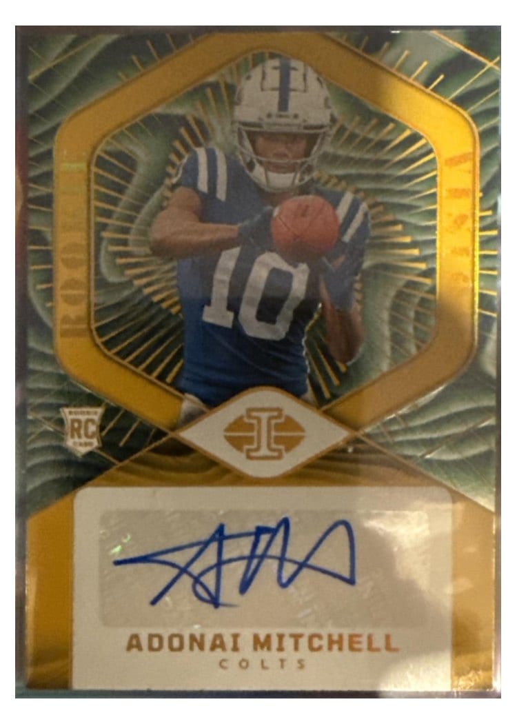 2024 Panini Illusions Rookie Vision Signatures Adonai Mitchell #10 card