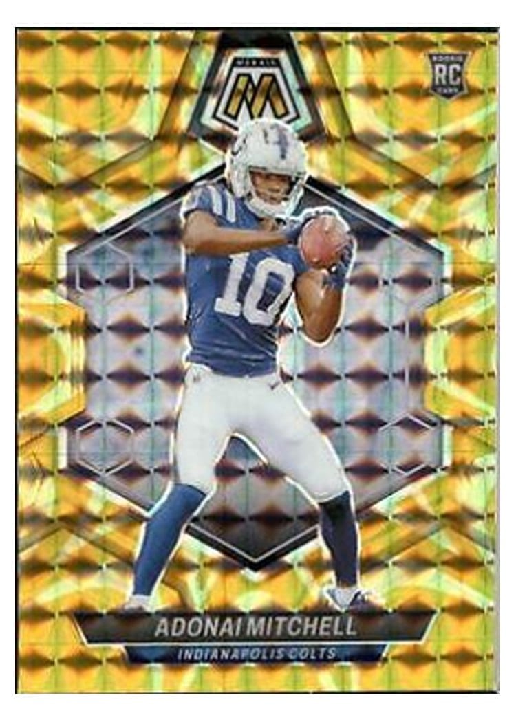 2024 Panini Mosaic Base Set Adonai Mitchell Yellow Reactive #350 card