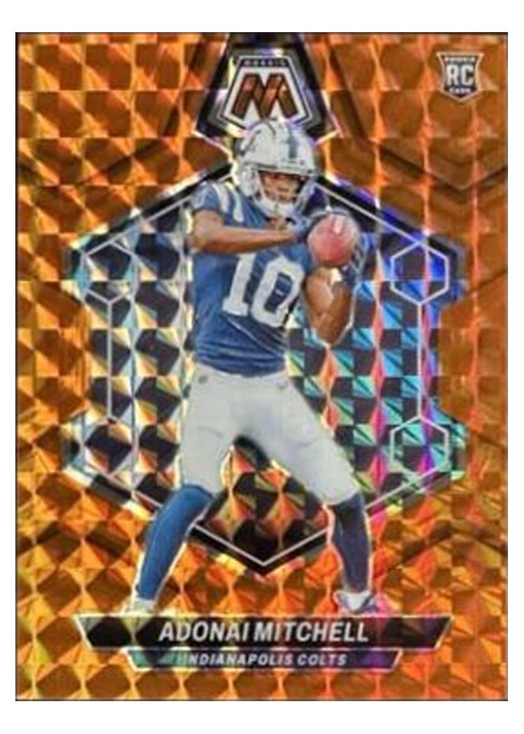 2024 Panini Mosaic Base Set Adonai Mitchell Orange #350 card