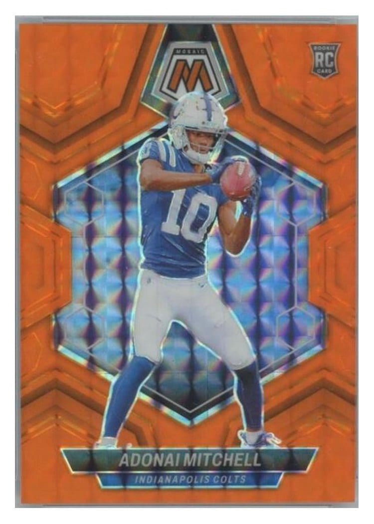 2024 Panini Mosaic Base Set Adonai Mitchell Orange Fluorescent #350 card
