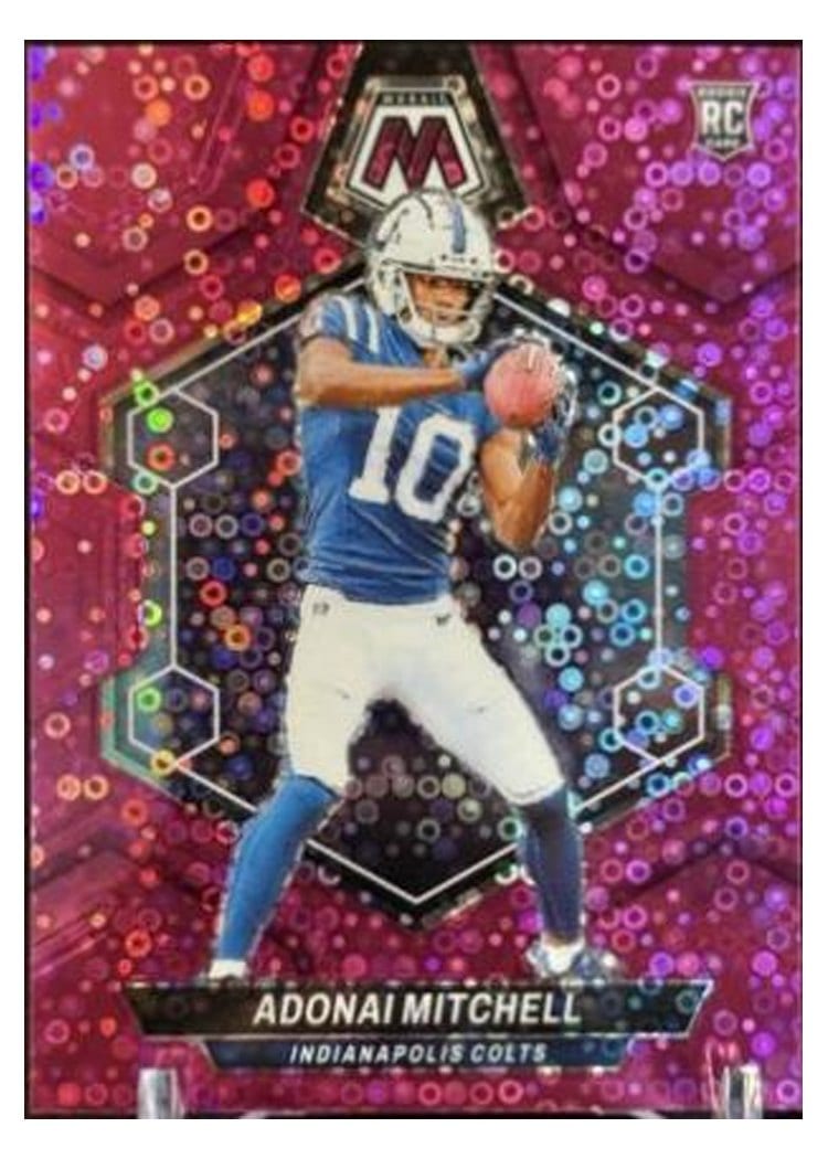 2024 Panini Mosaic Base Set Adonai Mitchell No Huddle Pink #350 card