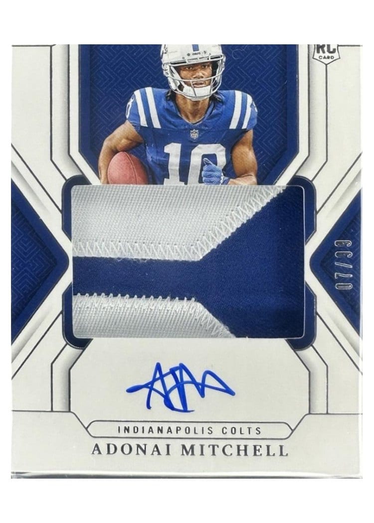 2024 Panini National Treasures Base Set Adonai Mitchell #163 card