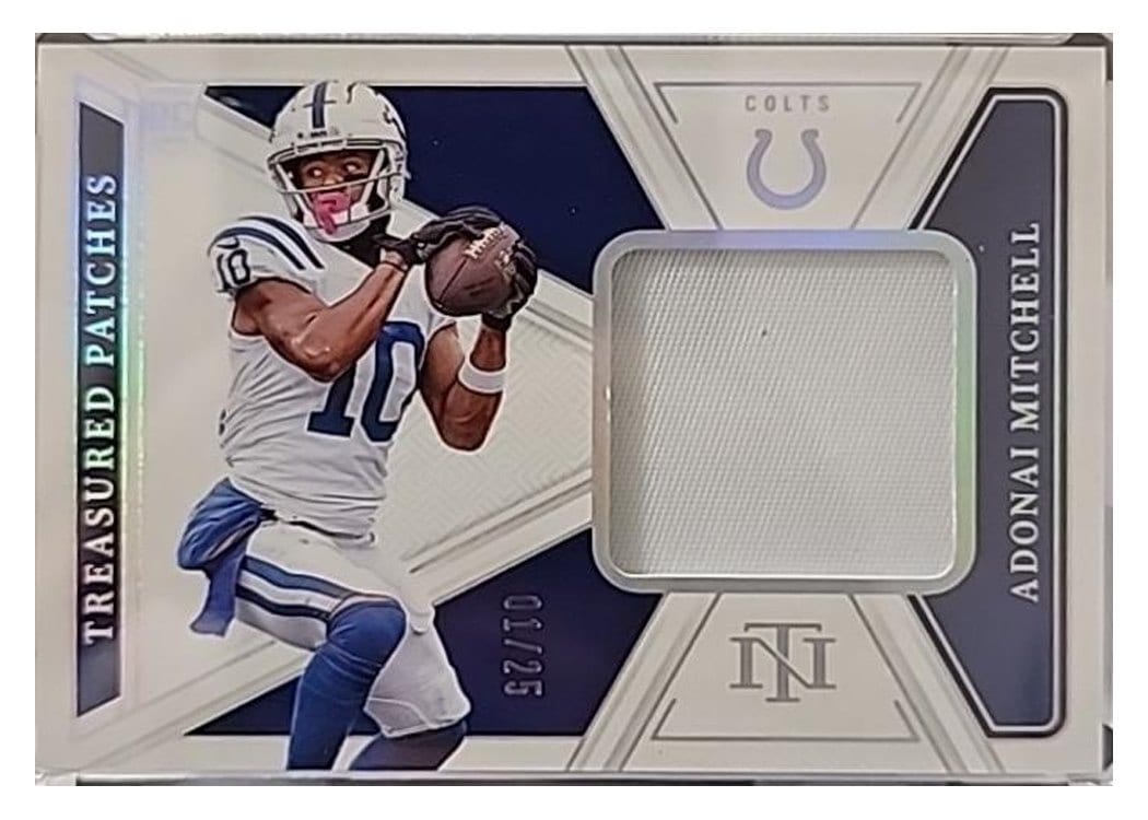 2024 Panini National Treasures Base Set Adonai Mitchell #163 card