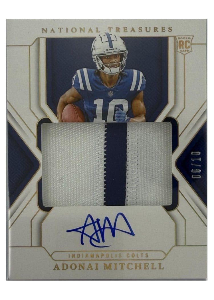 2024 Panini National Treasures Base Set Adonai Mitchell #163 card