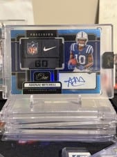 2024 Panini One Precision Rookie Patch Autographs Adonai Mitchell #307 card