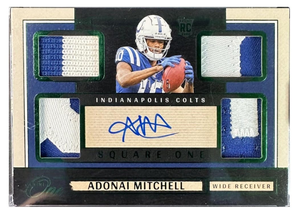 2024 Panini One Square One Autographs Adonai Mitchell #68 card