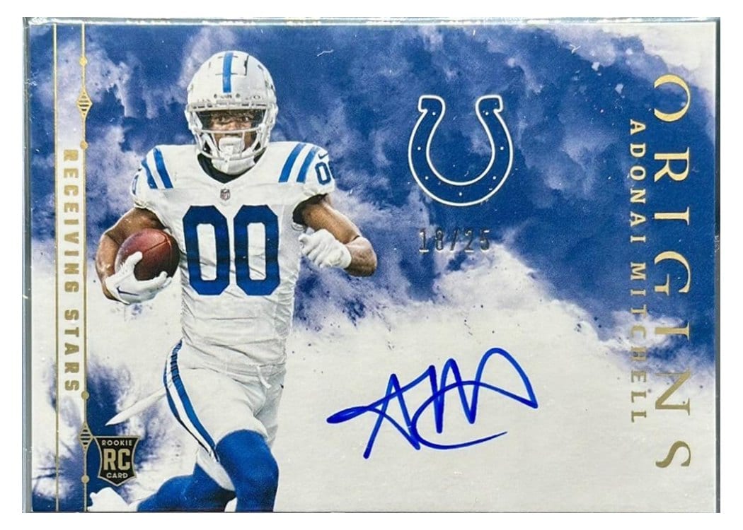 2024 Panini Origins Receiving Stars Signatures Adonai Mitchell #RSS-AMI card
