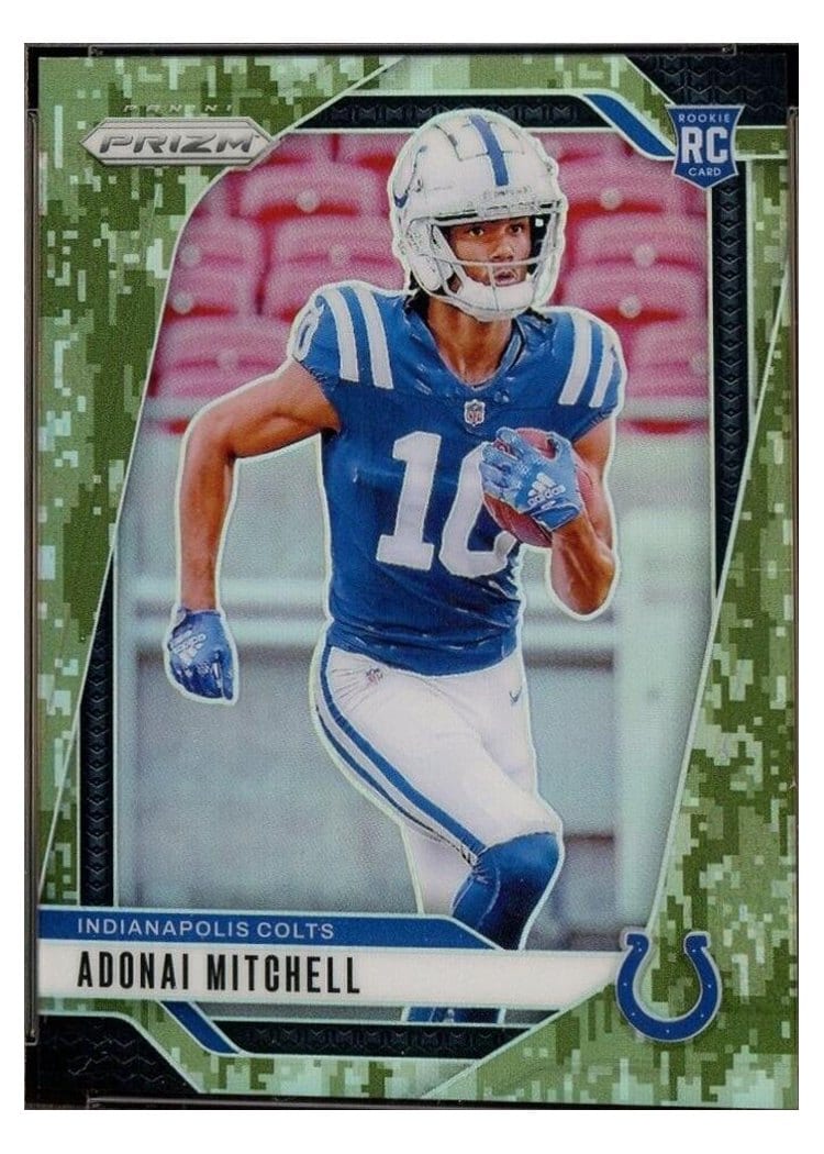 2024 Panini Prizm Base Set Adonai Mitchell Forest Camo #303 card