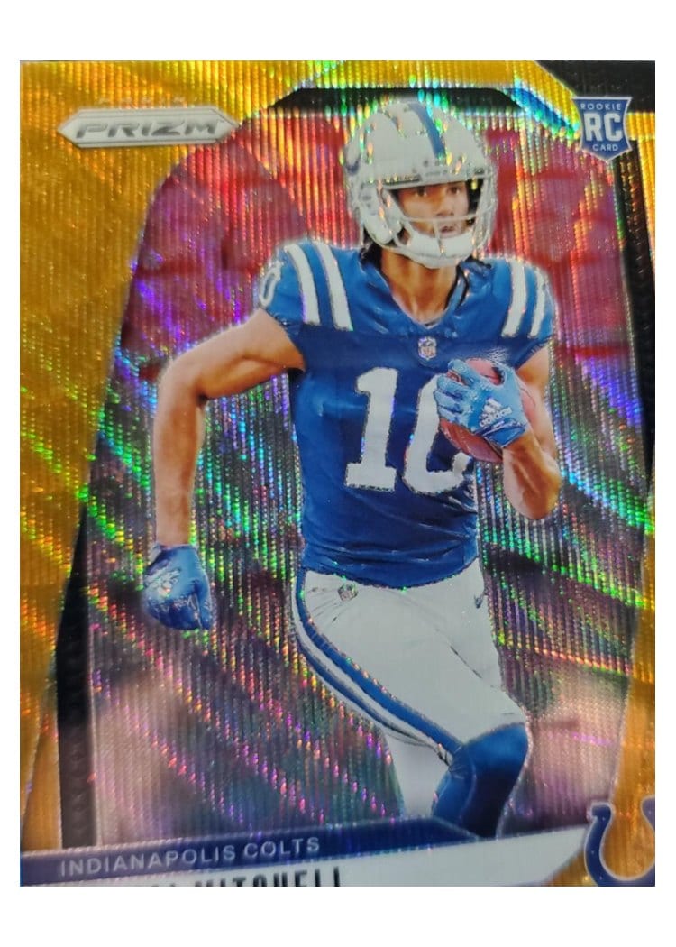 2024 Panini Prizm Base Set Adonai Mitchell Wave Gold #303 card