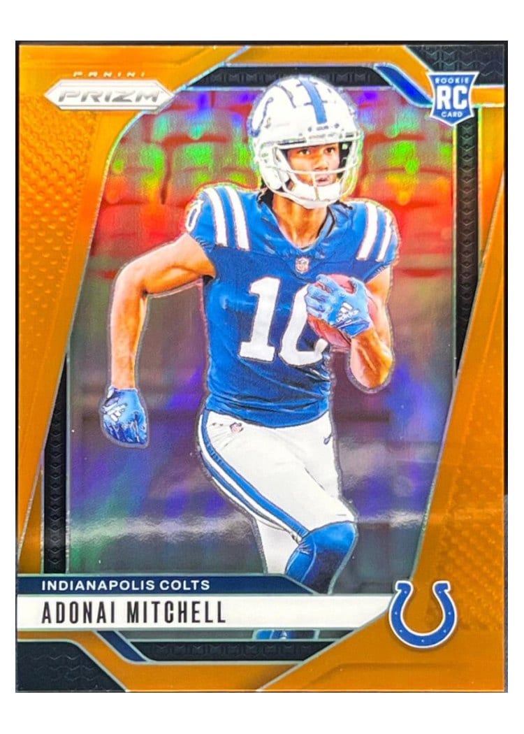 2024 Panini Prizm Base Set Adonai Mitchell Orange #303 card