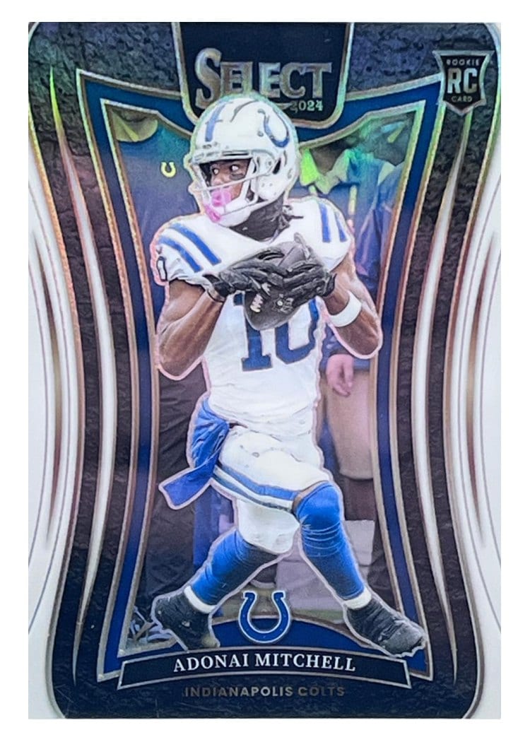 2024 Panini Select Base Set Adonai Mitchell White Prizm #301 card