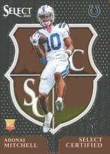 2024 Panini Select Select Certified Rookies Adonai Mitchell #18 card