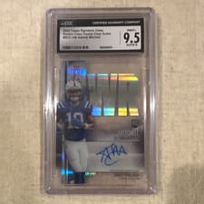 2024 Topps Signature Class Rookie Class Crystal Clear Autographs Adonai Mitchell #RCC-AM card