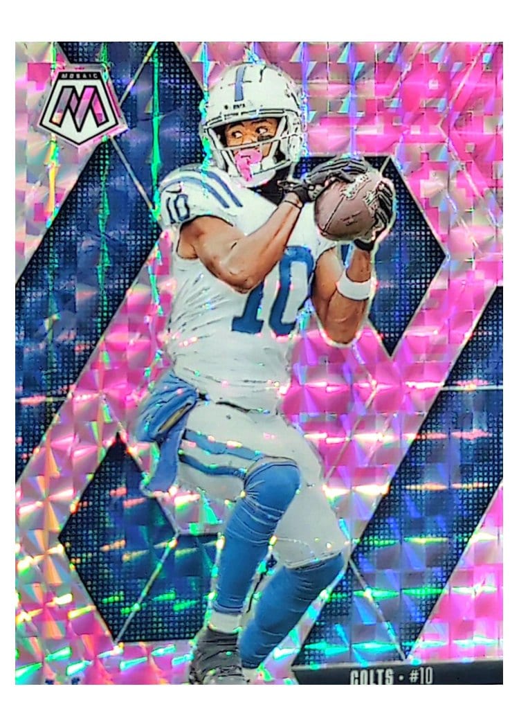 2025 Panini Mosaic Base Set Adonai Mitchell Camo Pink #203 card