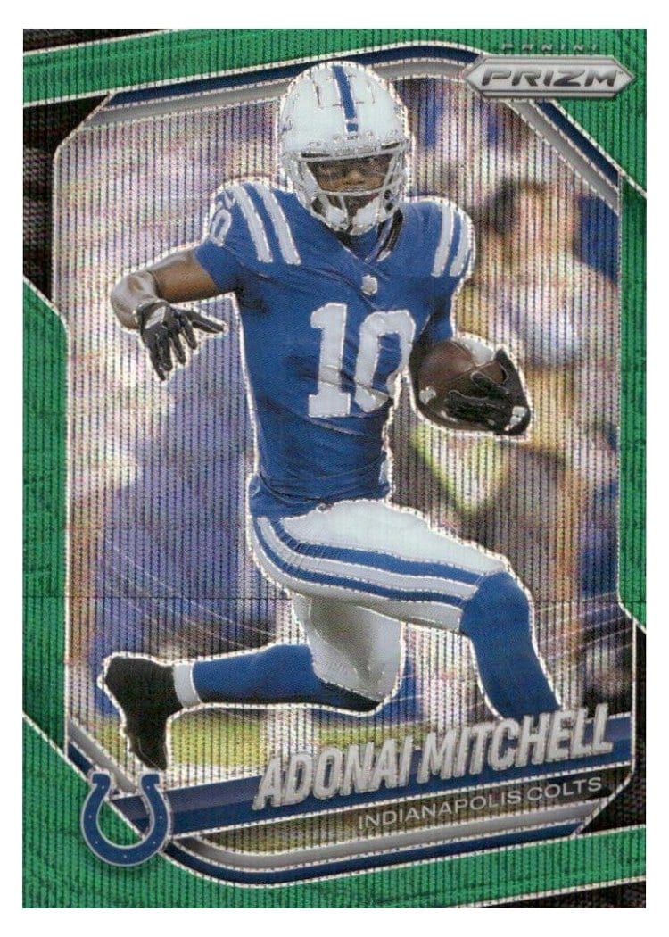 2025 Panini Prizm Base Set Adonai Mitchell Green Wave #49 card