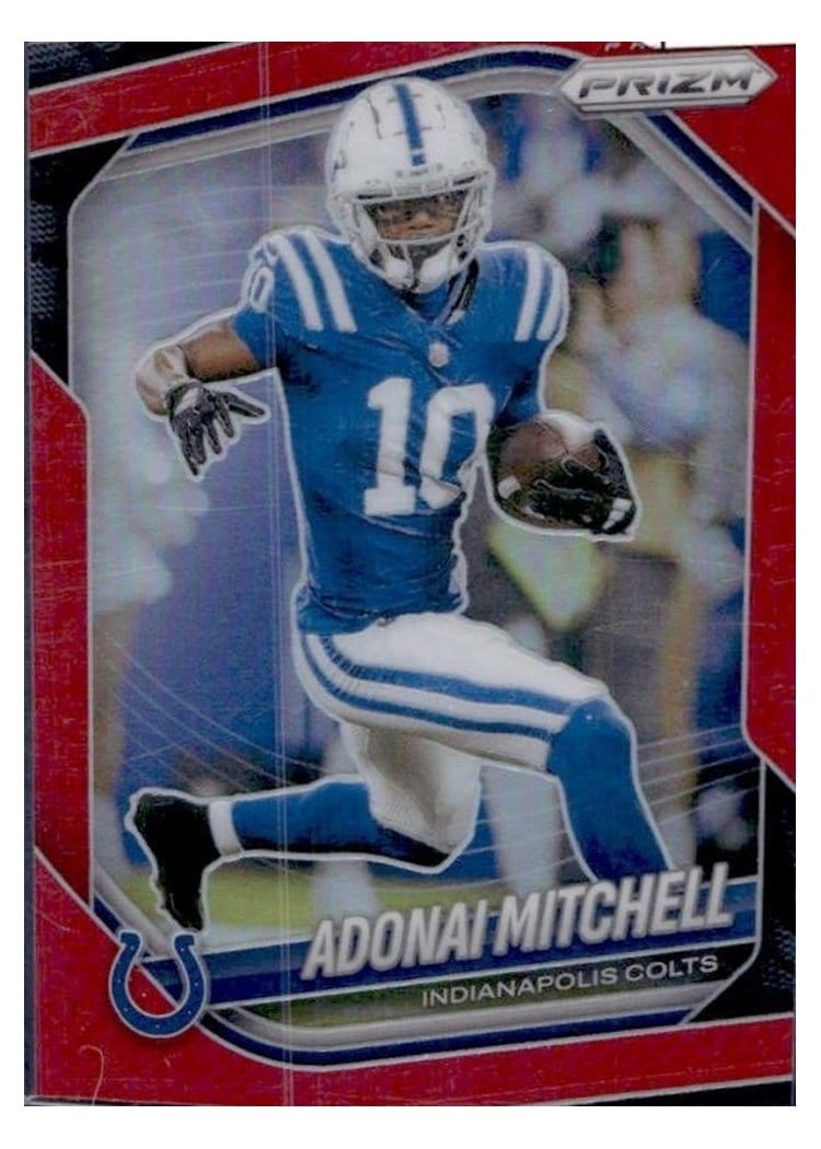 2025 Panini Prizm Base Set Adonai Mitchell #49 card