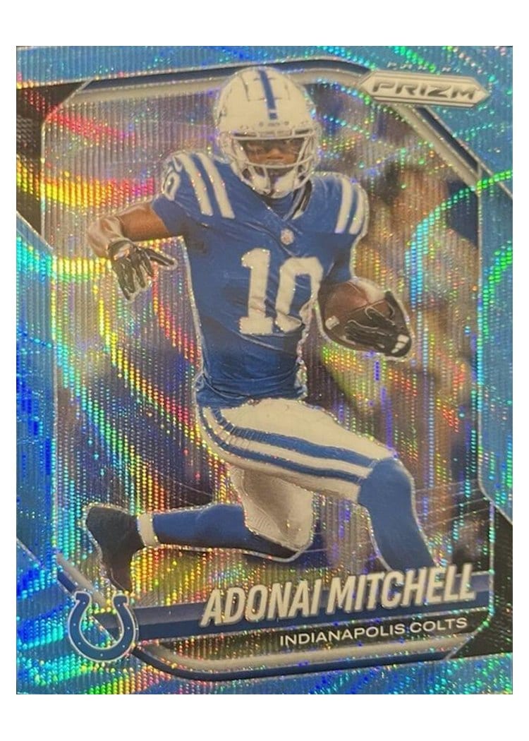 2025 Panini Prizm Base Set Adonai Mitchell #49 card